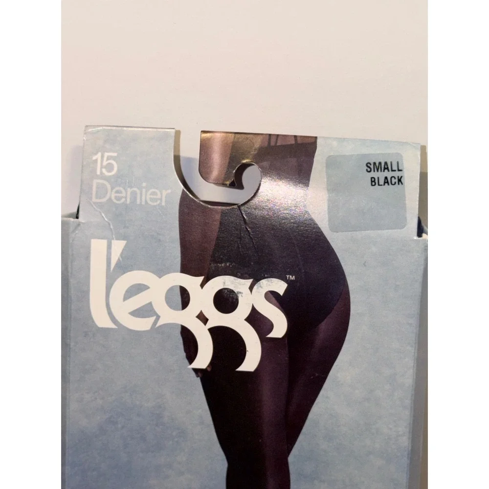 L'eggs 360 Contour High Cut Sheer Tights 15 Denier Black Small‎ 03256F Italy